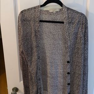 Loft sheer leopard print cardigan